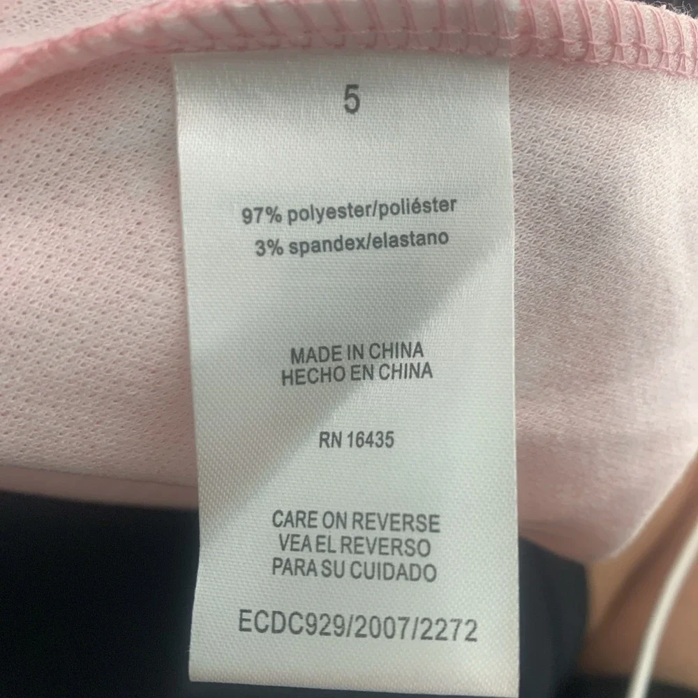 Young Hearts Long Sleeve Dress Pink With White Star Burst Size 5 NEW WITH TAGS